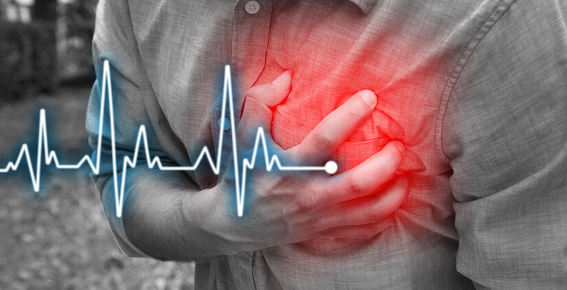 Man experiencing heart attack symptoms needing emergency care